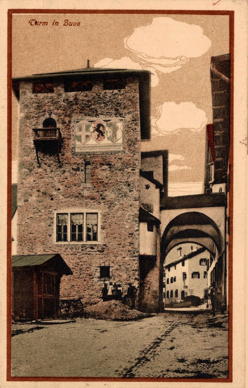Cartoline postali: Turm in Zuoz – Usato da Bronschhofen venduto da Astore