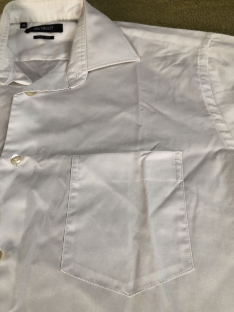Navyboot Camicie: NAVYBOOT Herrenhemd Kurzarm Gr. 39 weiss – Usato da Kaisten venduto da Wavechip 2