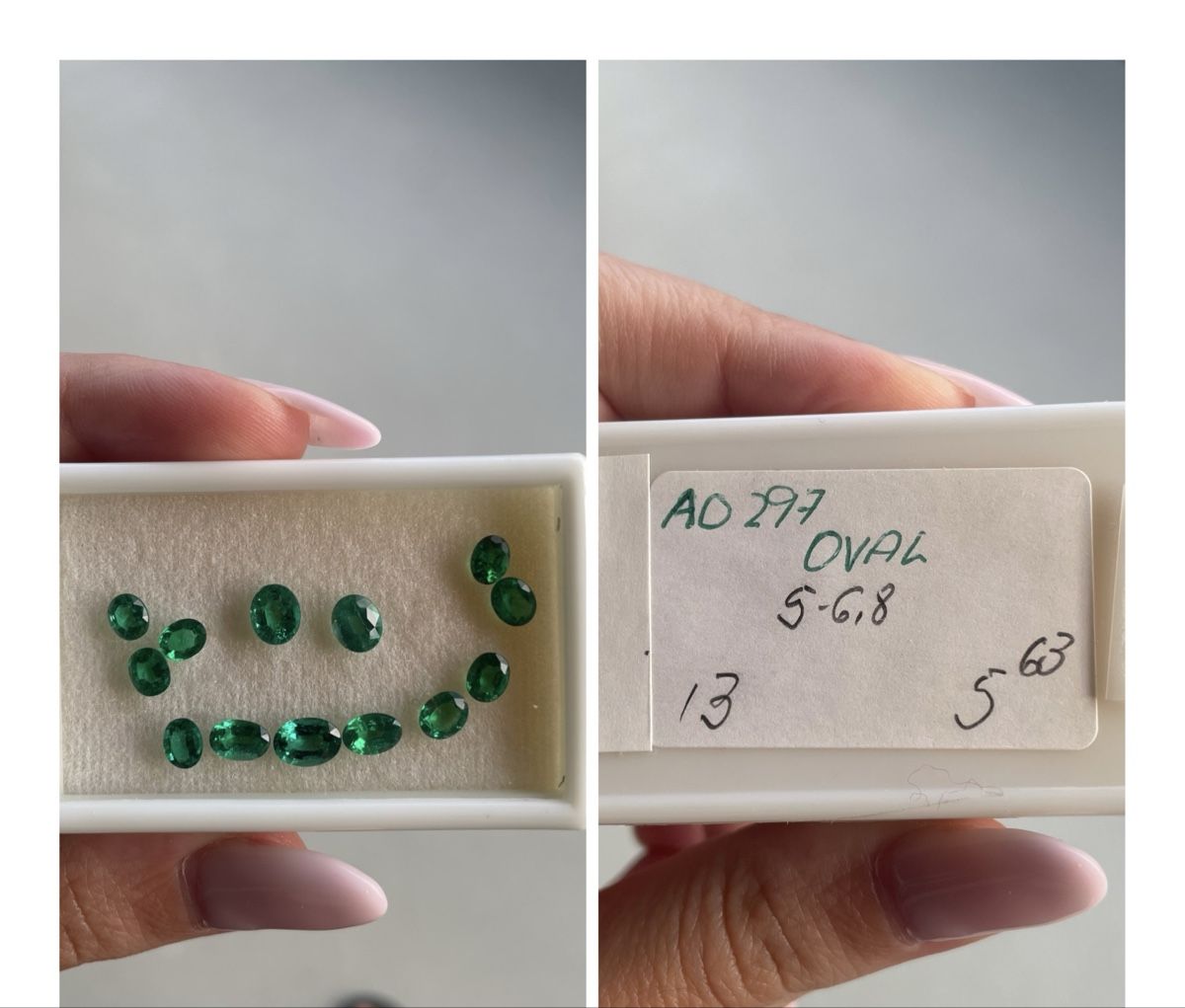 Pietre preziose: Emeralds Oval Cut - 13 pieces - 5,63ct – Nuovo (secondo la descrizione) da Bazenheid venduto da hat_96