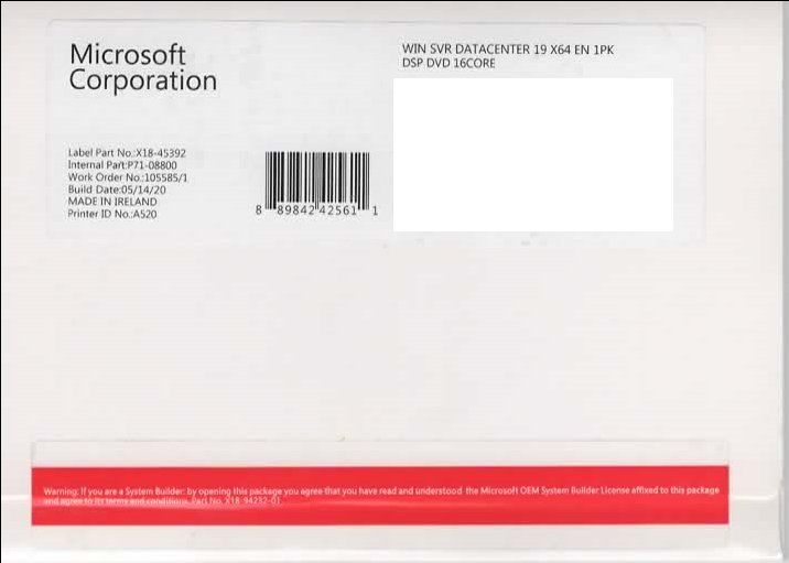 Windows Server 2019 Datacenter 16 Core 64 Bit - Schrankfund (Neu ...
