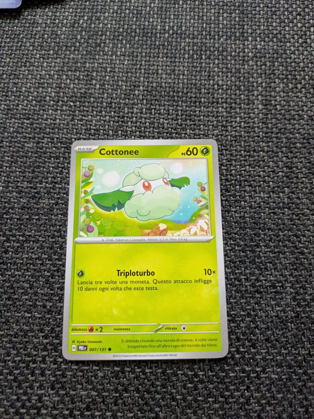 Pokémon Carte collezionabili: COTTONEE, PRISMATIC EVOLUTIONS, 7, 2025, COM, ITA, NM/MT – Usato da Losone venduto da AlpineLayer
