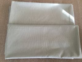 Baumwollstoff gestreift, hellgrau/weiss,