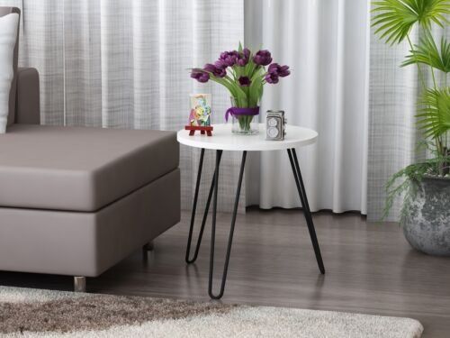 FLEXISTYLE Couchtisch Eiche Loft-Stil - 60x37x50cm, Metallbeine