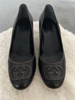 Gucci elegante Lederpumps Gr. 38C Schwarz