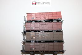 BEMO 7455 100 RhB Offene Güterwagen Set DC H0m mit OVP