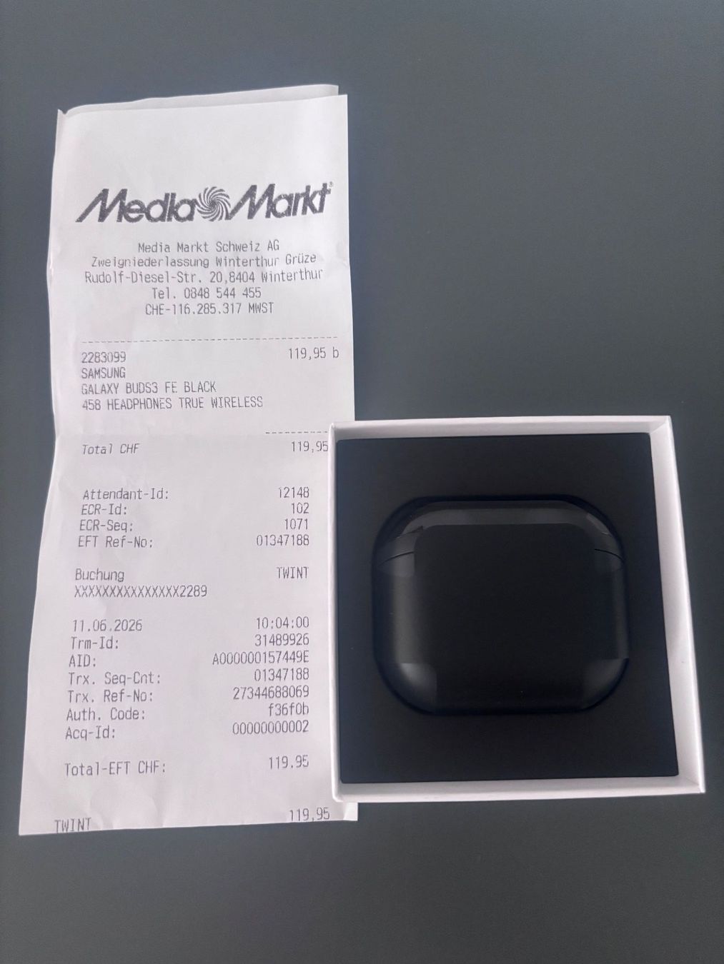 Samsung Kopfhörer: Kopfhörer Samsung Galaxy Buds3 FE – Neu und originalverpackt aus Seuzach von Max1212 1