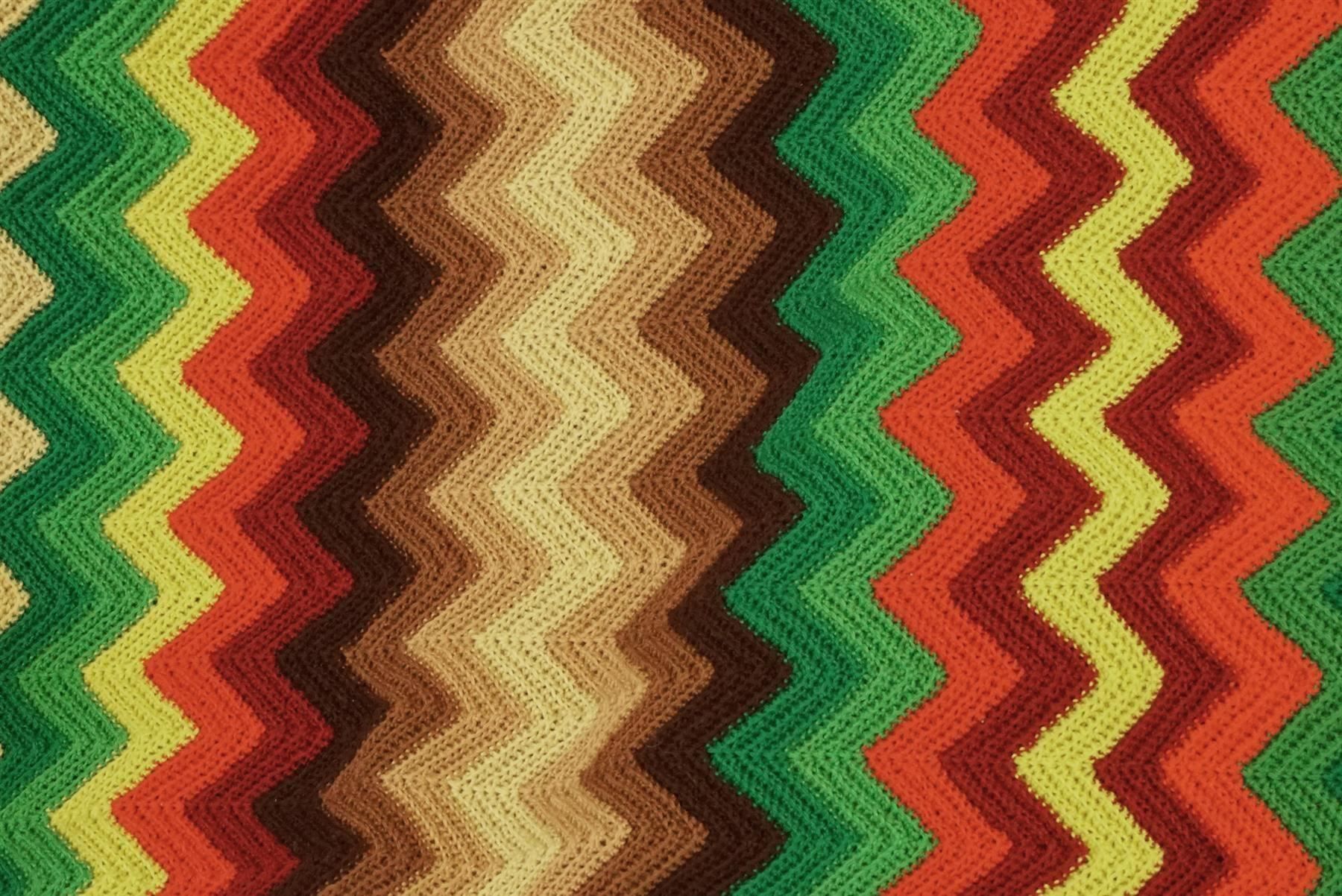 Decken: tolle Vintage Strick-Decke 160 x 128cm – Gebraucht aus Meggen von Trouvaillen 1