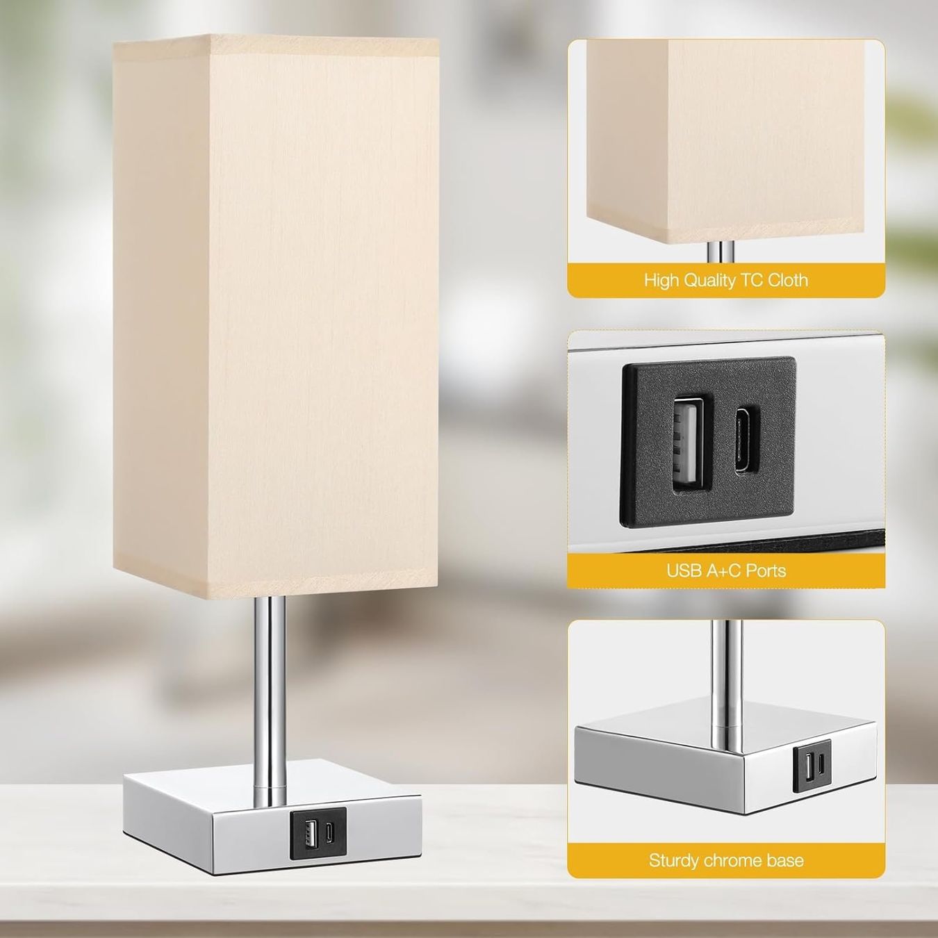 Lampade: Nachttischlampe Touch Dimmbar mit USB A+C – Nuovo e nell'imballaggio originale da Nuglar venduto da SaleRitter 4