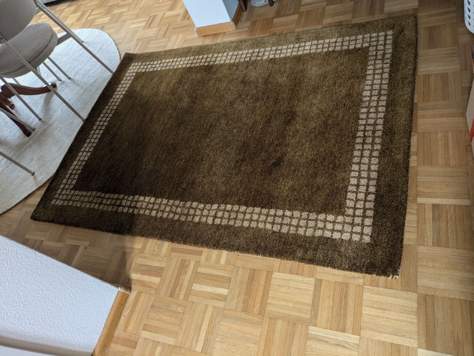 Tappeti: Teppich Wolle, 130x190cm, hellbraun – Nuovo e nell'imballaggio originale da Binningen venduto da ele_9g9r