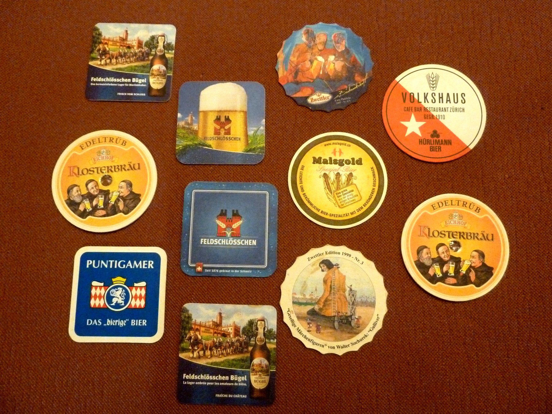 Sottobicchieri: 10 verschiedene Bierdeckel – Usato da Dietlikon venduto da kasino3