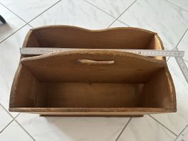Holz- Werkzeugkiste mit Griff ( Vintage)