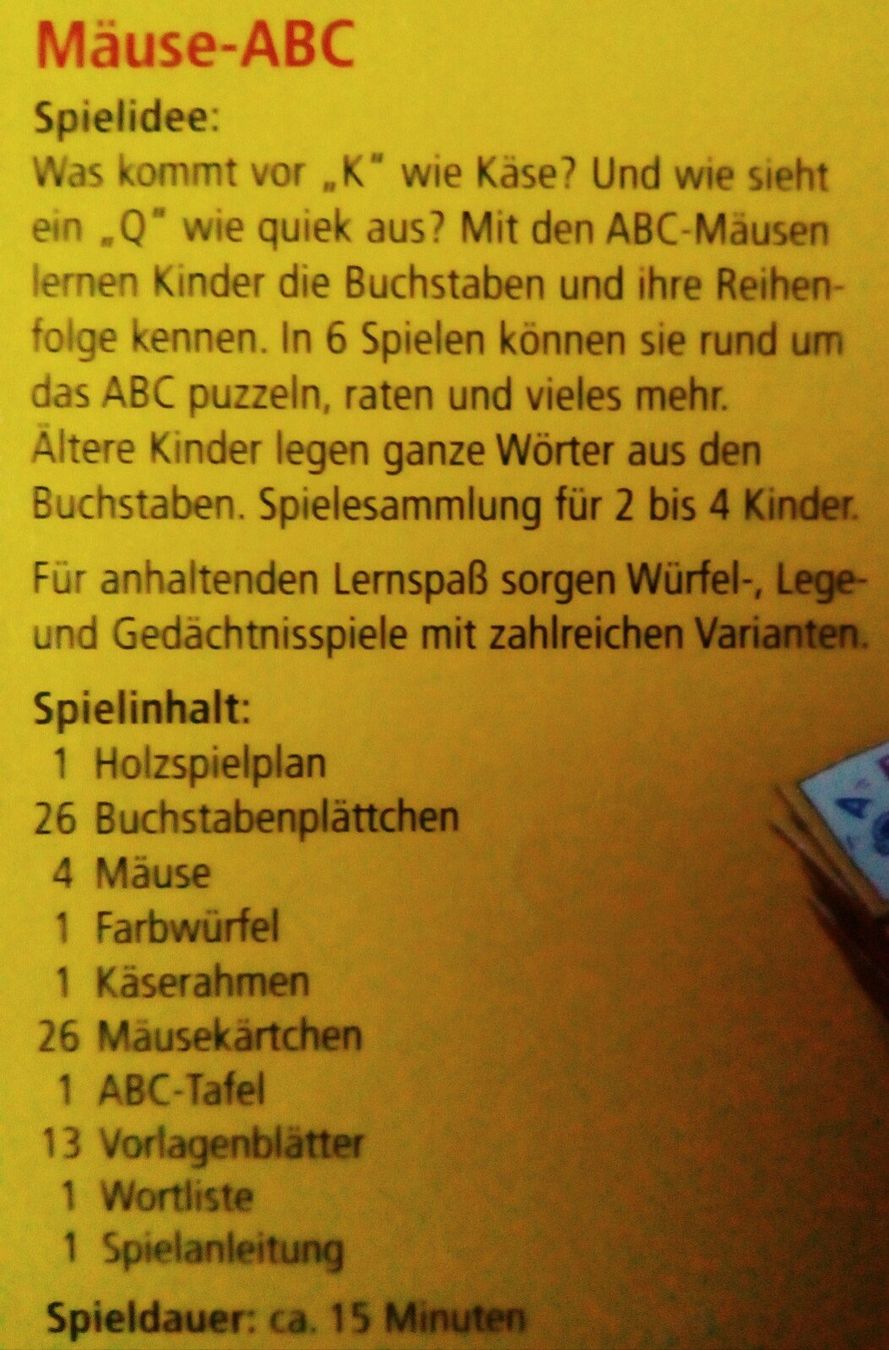 Haba Giochi: HABA 4562 "Mäuse - ABC" ab 5 – Nuovo (secondo la descrizione) da Zeneggen venduto da shemesh_ 3