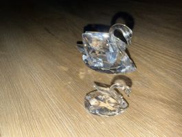 Swarovski Kristall Figuren: Schwan in klein und gross