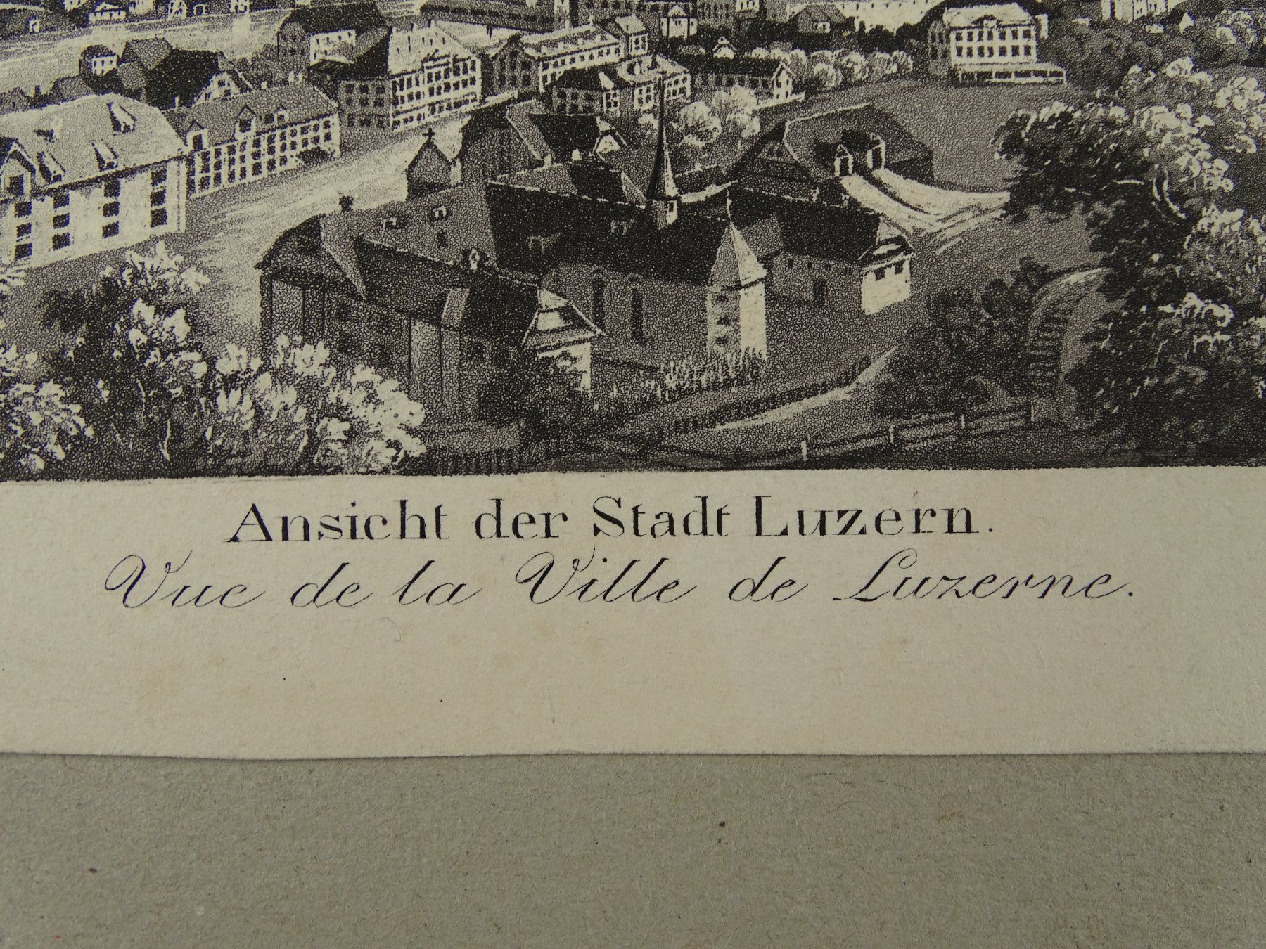 Incisioni: LUZERN, AQUATINTA UM 1850 – Usato da Grüningen venduto da Kartensammler 5