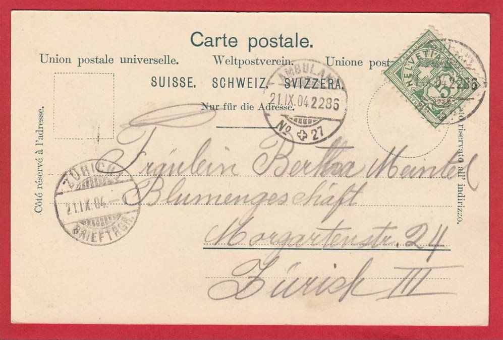 Cartoline postali: MOLLIS, LICHTDRUCK 1904 – Usato da Grüningen venduto da Kartenlaube 1