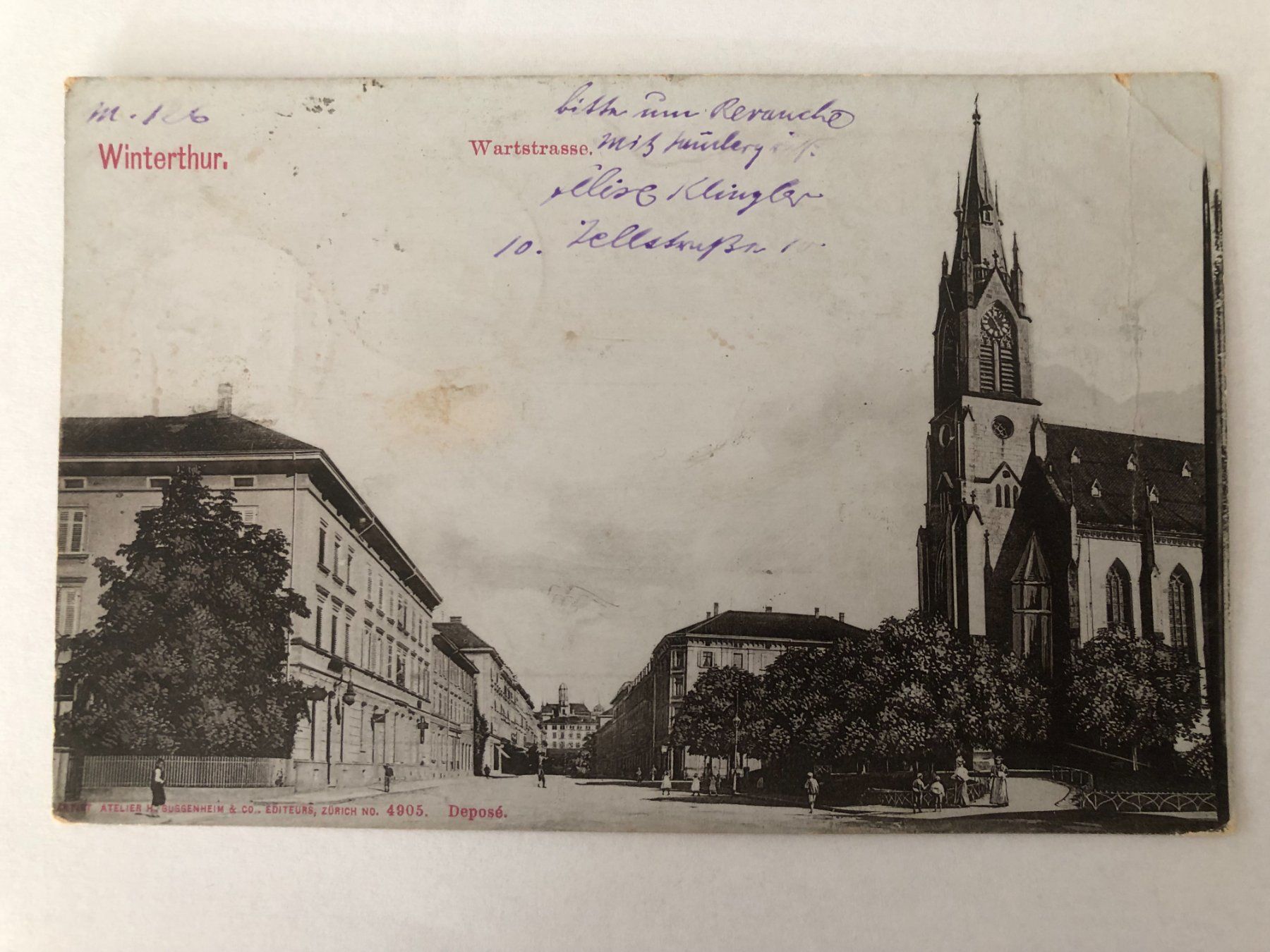 Cartes postales: Winterthur - Wartstrasse 1901 – D'occasion à Pfäffikon ZH par Waltoversand