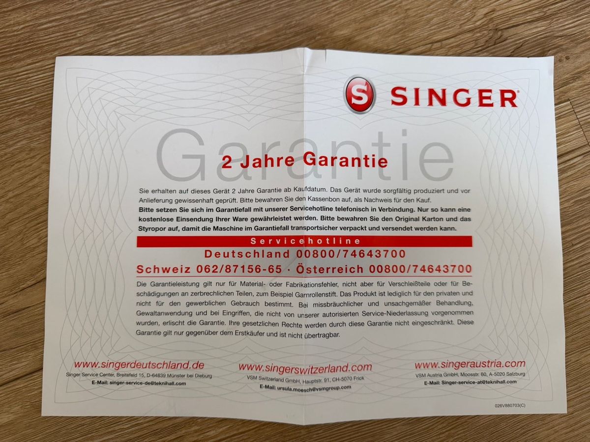 Singer Macchine da cucire: Singer Nähmaschine 8280 neuwertig – Nuovo (secondo la descrizione) da Dietikon venduto da Italia1969 2