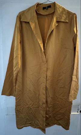Mustard Yellow Oversized Shirt Dress UK 12 - Fall Fashion!