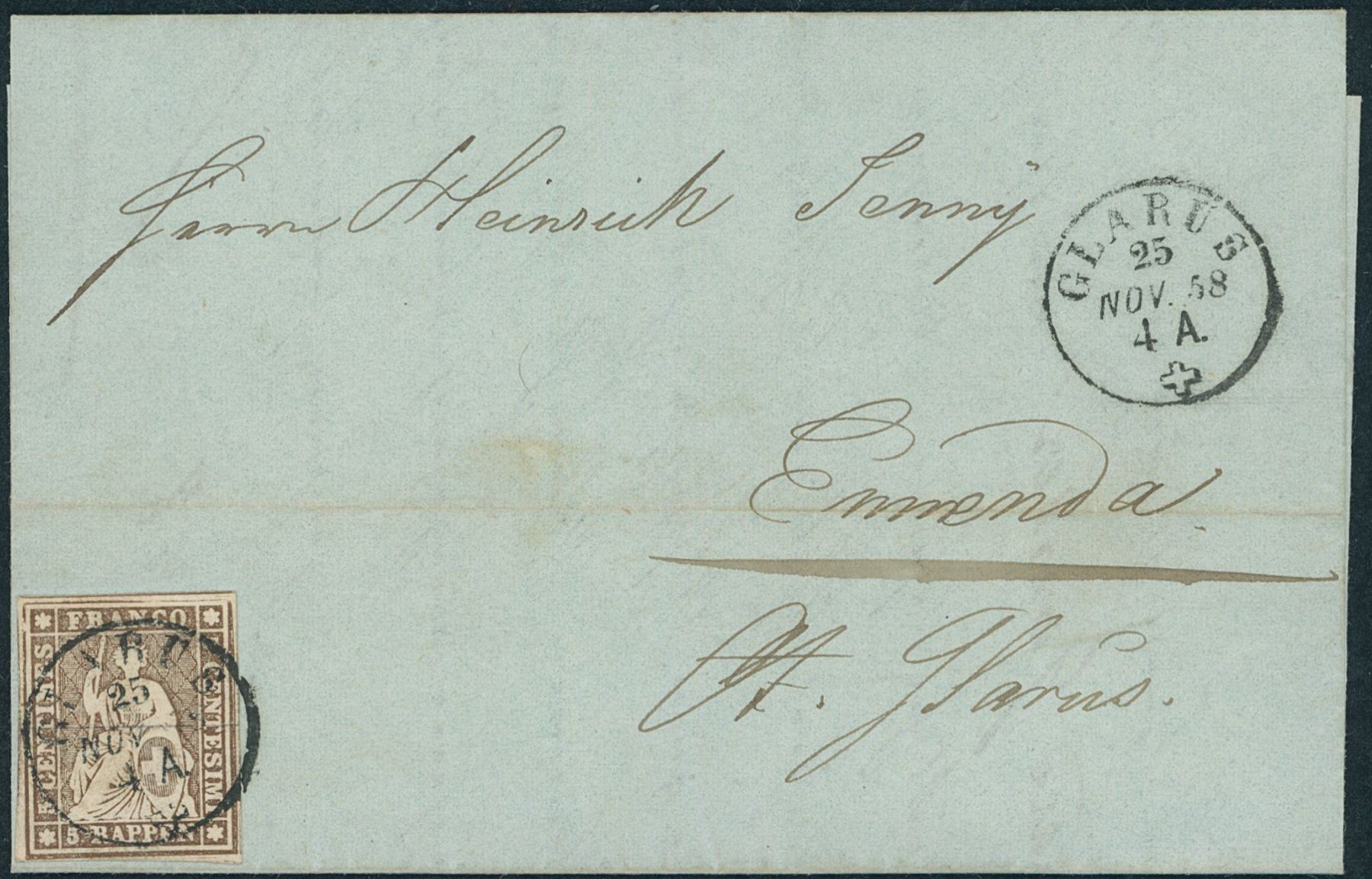 Alle Briefmarken: GLS Glarus - Strubel - Brief – Gebraucht aus Schindellegi von leecollect