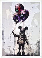 Death NYC Ltd Pop Art Druck " Banksy Vuitton Balloon Mouse