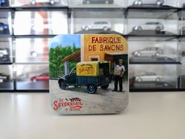 Seife / Savon Parfumé - Metallbox mit Citroen 2CV Pickup