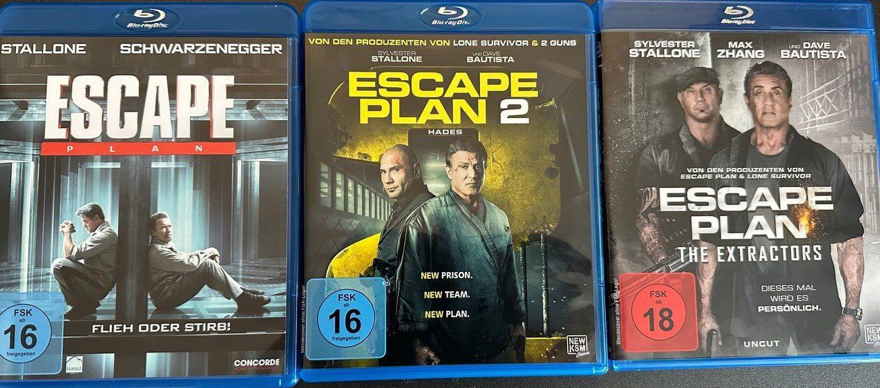 Tutti i DVDs: Escape Plan 1-3 Blu-ray Action – Usato da Beringen venduto da Mantafisch1