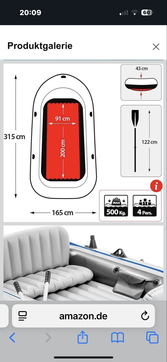Barche: Gummiboot  Neu Intex Excurdion 4 – Nuovo e nell'imballaggio originale da Dietschwil venduto da Weasel44 6