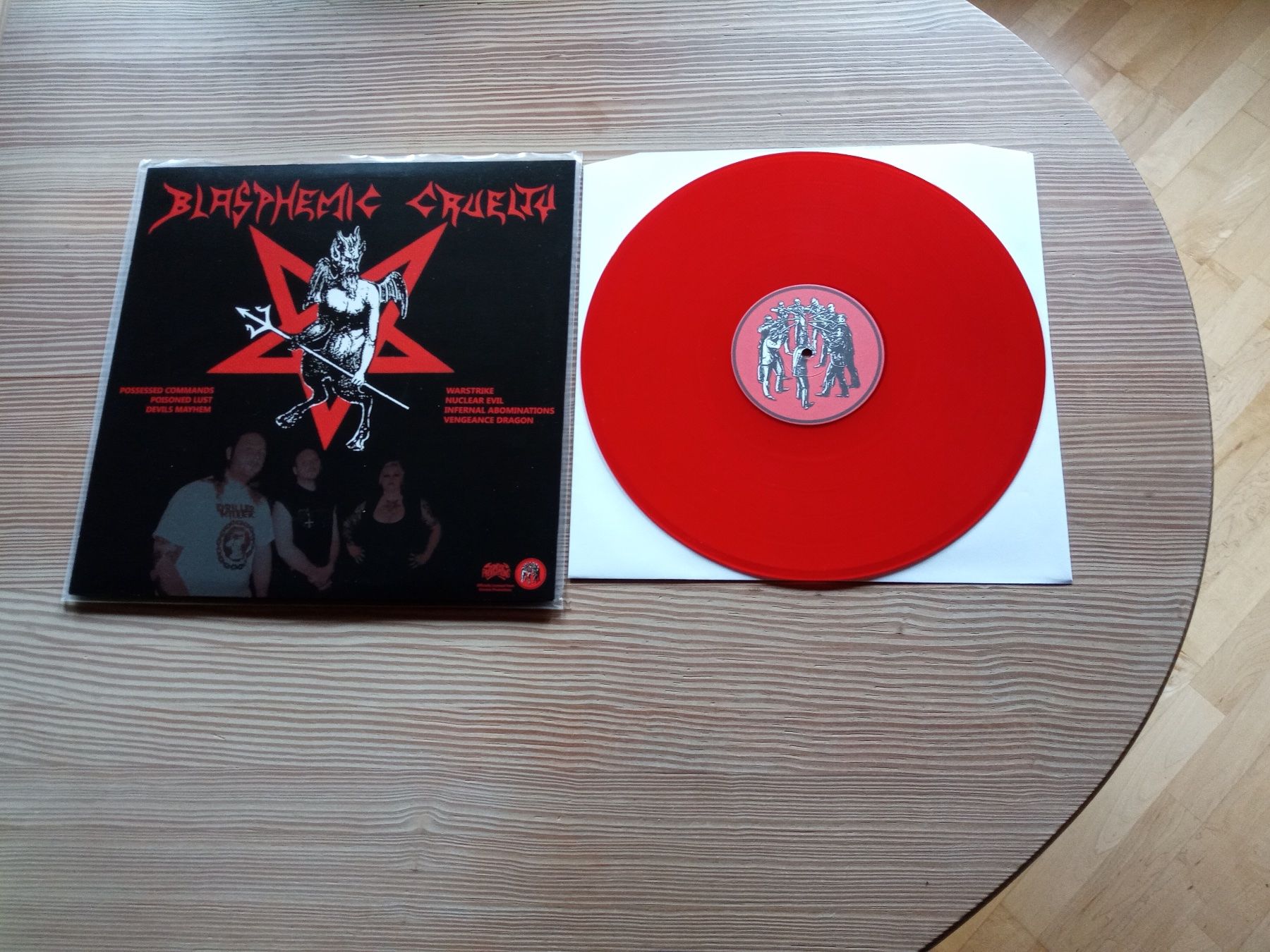 Dischi in vinile: Blasphemic Cruelty-Devil's Mayhem 12'' Red Vinyl LP lt 100 – Nuovo (secondo la descrizione) da Brienz BE venduto da INTERNALFIRE 1