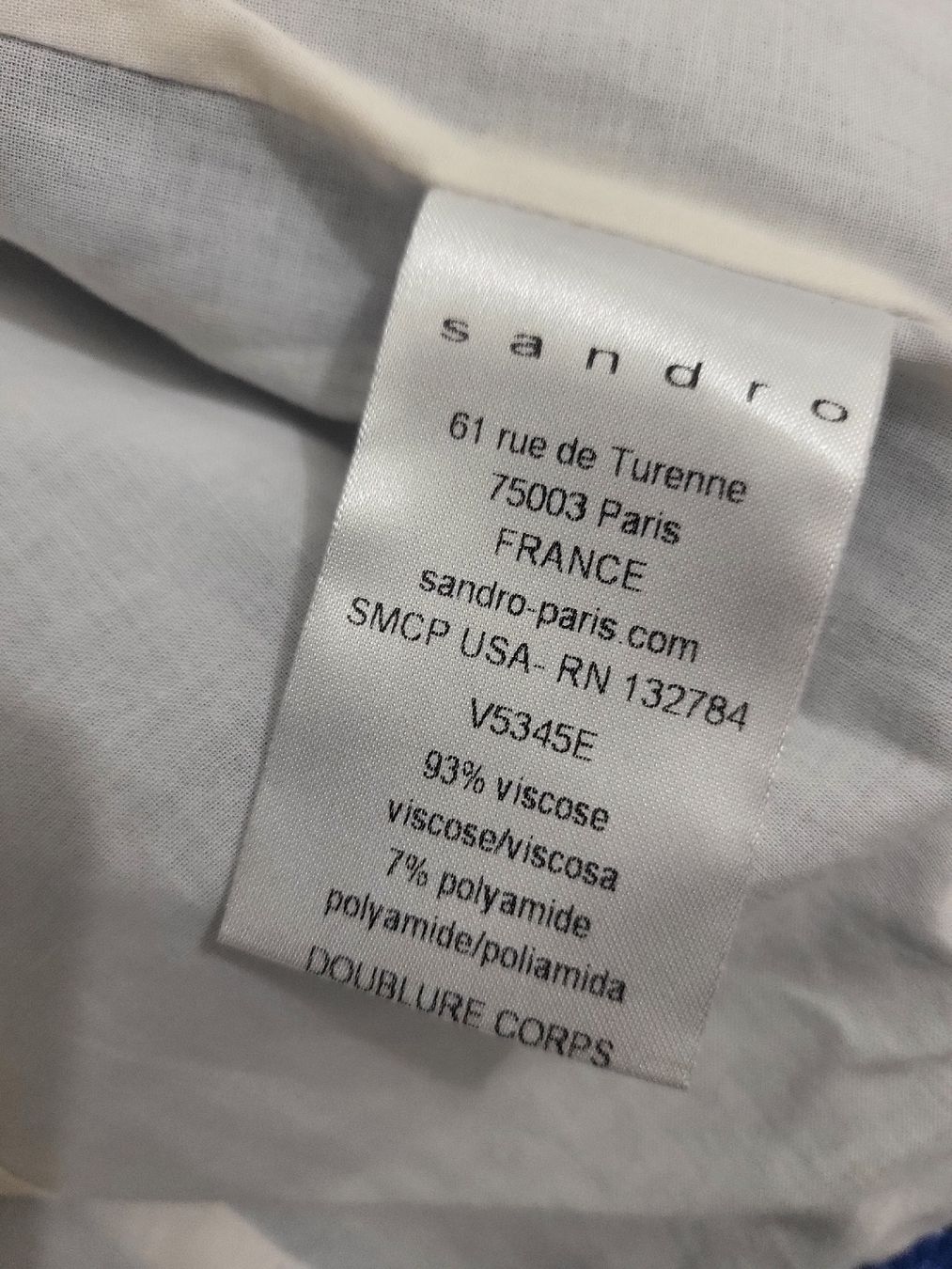 Sandro Giacche: Veste Sandro bleue électrique, taille 38 - État impeccable! – Usato da Niedergösgen venduto da Eva2410 5