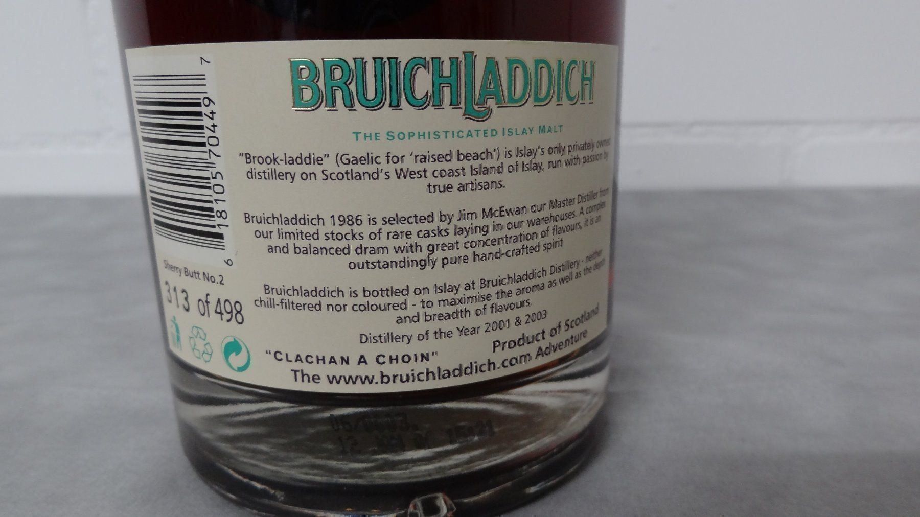 Bruichladdich Spirituosen: Bruichladdich 1986 Sherry Butt – Neu und originalverpackt aus Neunkirch von reca90 2
