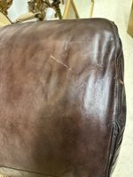 Leder Sitzhocker vintage