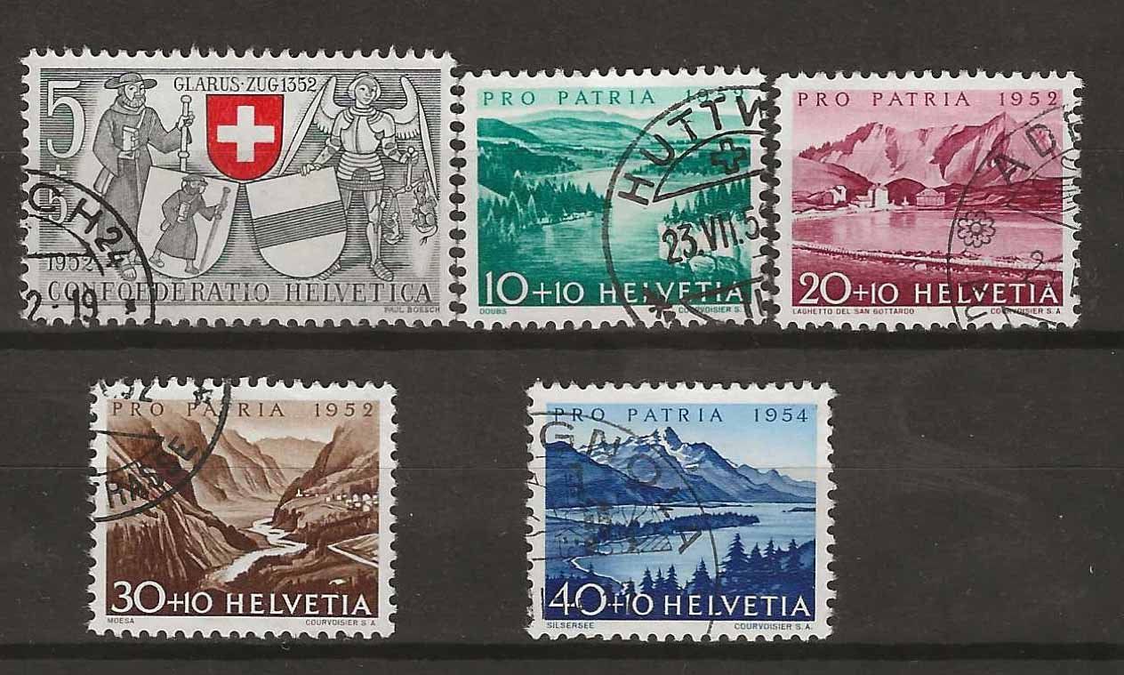 Tutti i francobolli: PP052 - Pro Patria 1952 obl. – Usato da Trélex venduto da Phil_Albert