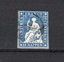 1854 - 62  Sitzende helvetia  N ° 23  ????  voir Photos