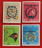 PRO PATRIA SATZ 186 - 189 1980** POSTFRISCH
