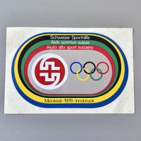 Autocollant Jeux olympiques Aide sportive Suisse 1976 