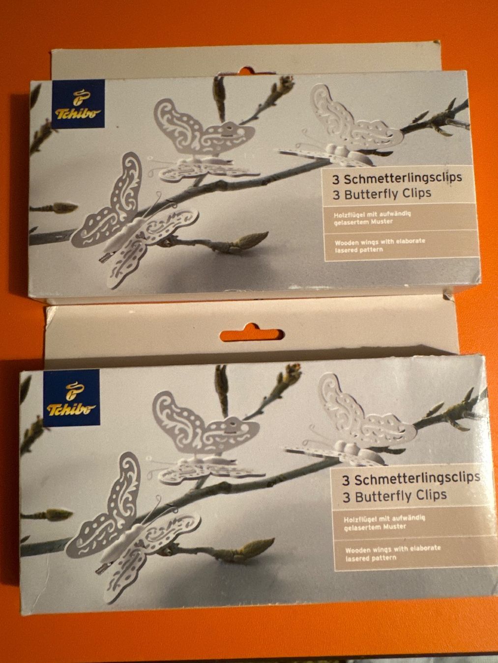 Tutte le decorazioni: 6 Schmetterlingclips, neu – Nuovo e nell'imballaggio originale da Wilderswil venduto da Renaissance1 7