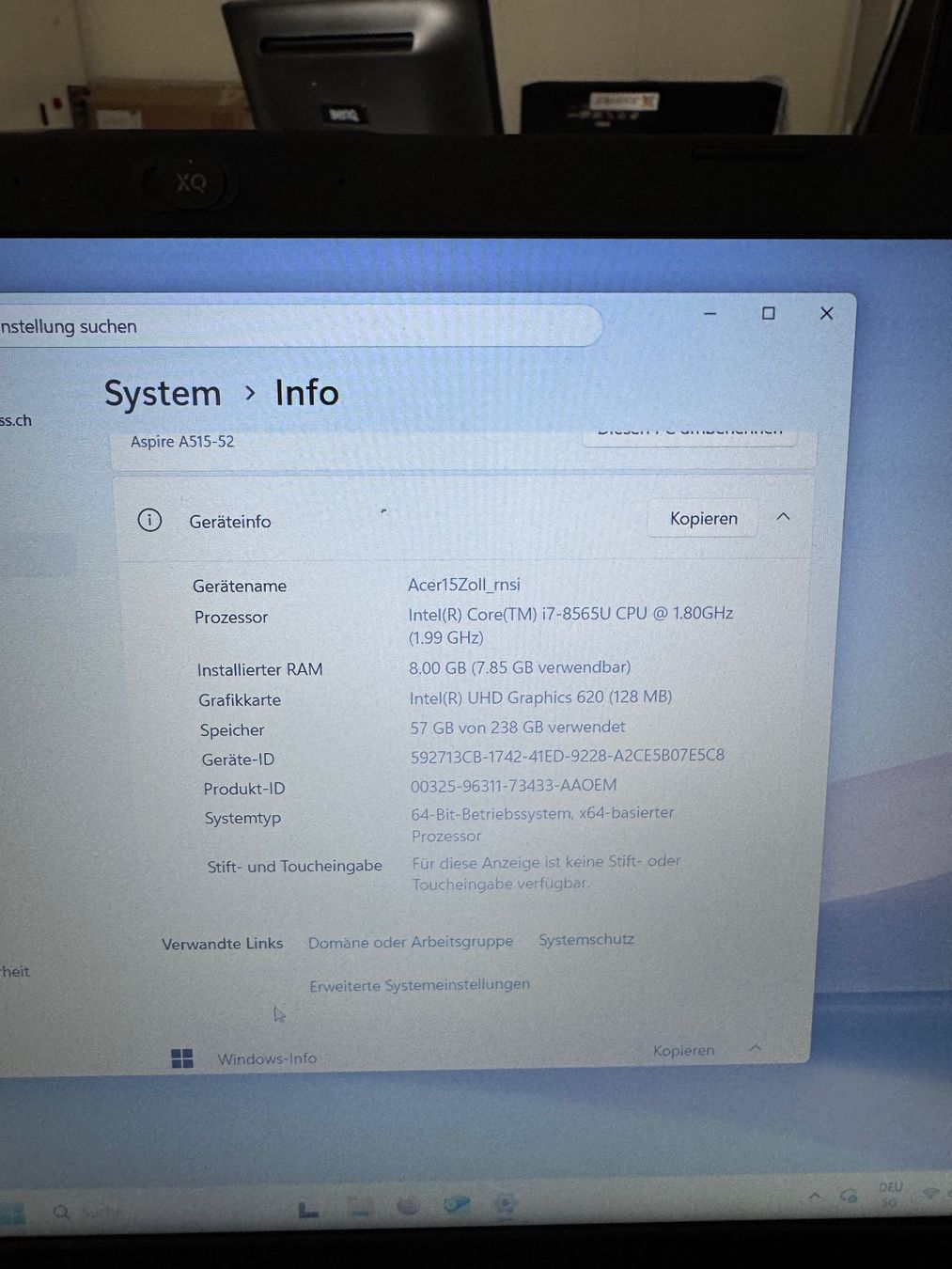 Acer Notebook: Acer Aspire 3, Intel Core i7, 8th Gen – Usato da Buch am Irchel venduto da RS011 6