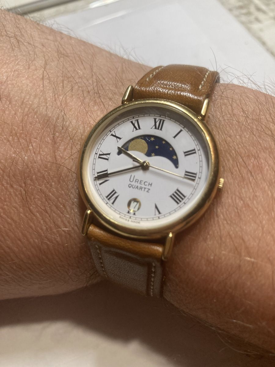 Orologi: Urech Quartz mit mondphase 32 mm – Usato da Glattbrugg venduto da vintagemania 7