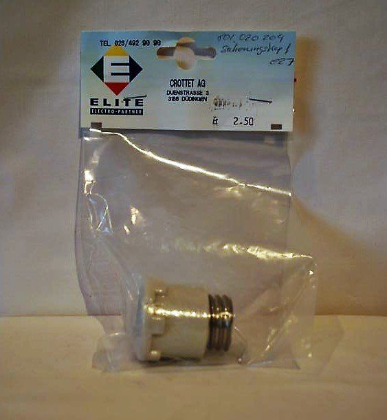 Elektronikbauteile: Elite Sicherungskopf E27 neu OVP – Neu und originalverpackt aus Alterswil FR von Maylea01