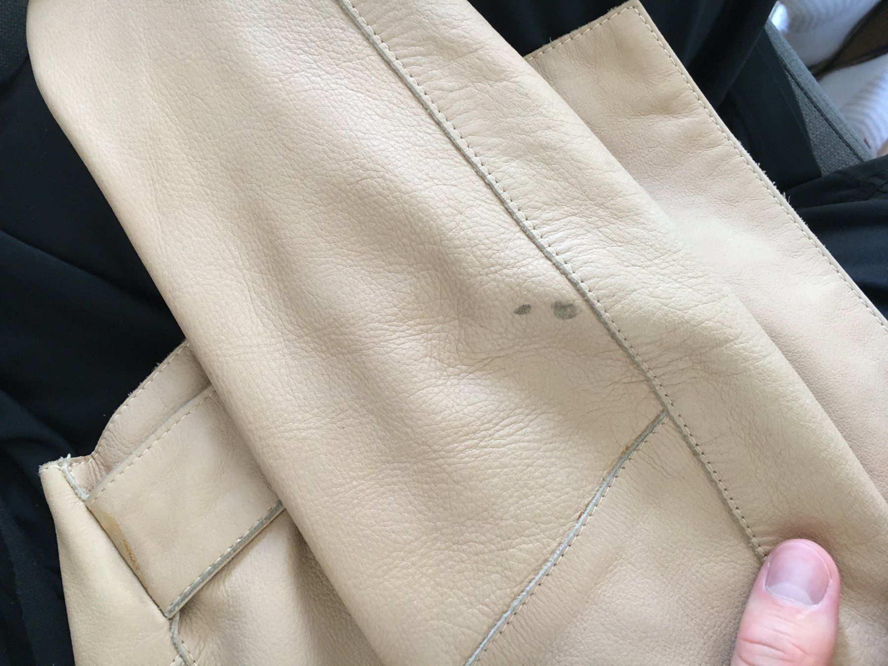 Sandro Giacche: Beige Lederjacke von SANDRO Gr. S – Usato da Rotkreuz venduto da Vkahlo 8