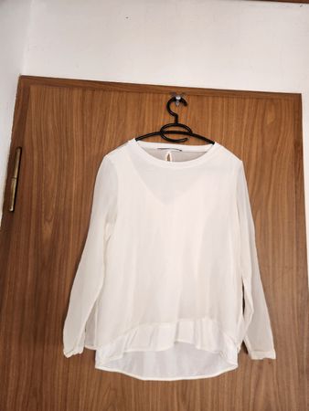 Top Comptoir des Cotonniers blanc Taille S  Soie / coton 