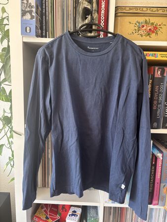 Knowledge Cotton Apparel Longsleeve Shirt, blau Grösse M
