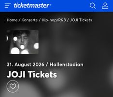 Joji Solaris 2 Tickets, Hallenstadion Zürich