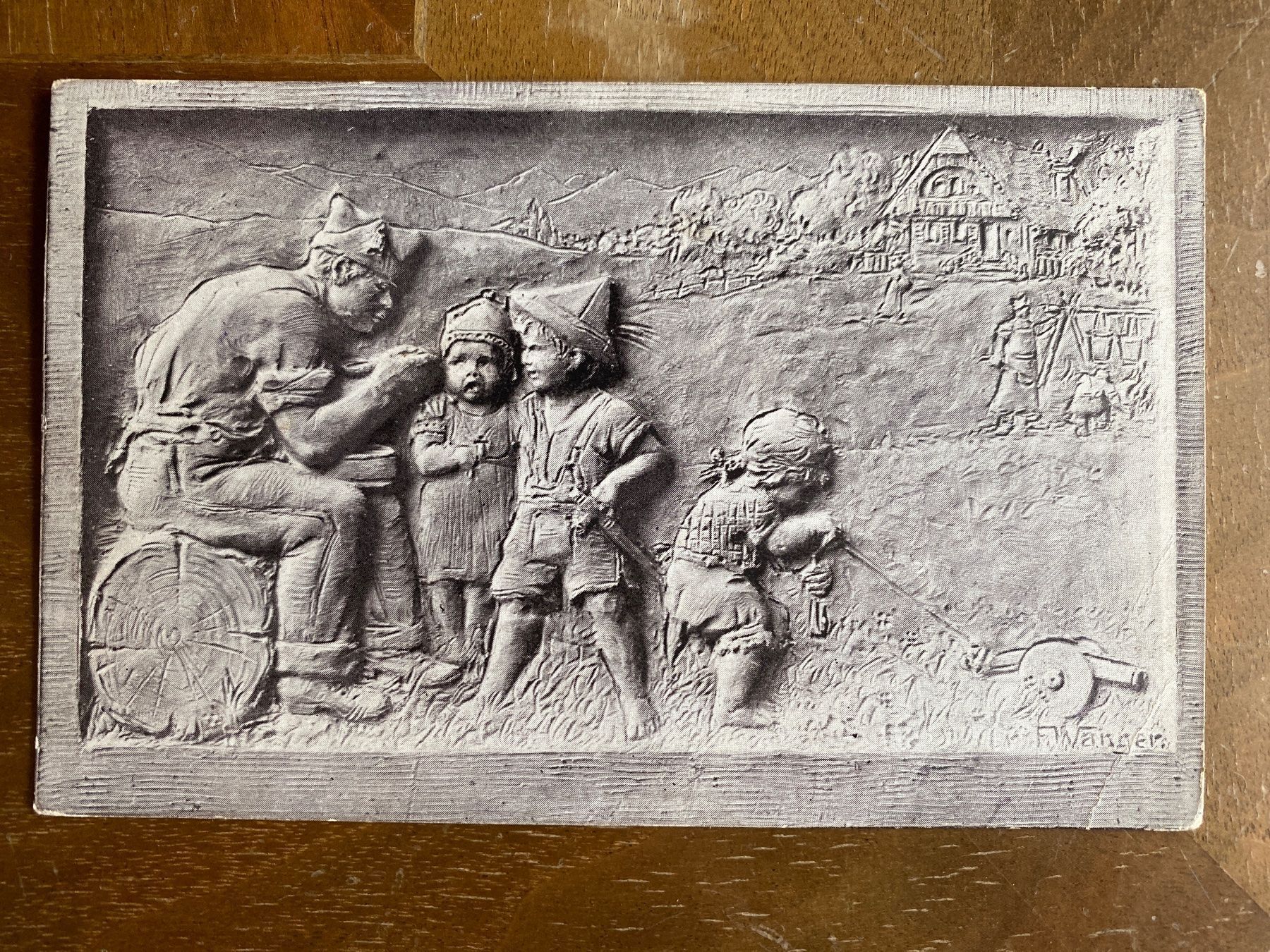 Ansichtskarten: Der Spatz - Feldpost der Fussbatterie 4 ca. 1920 – Gebraucht aus Engelberg von Delraich
