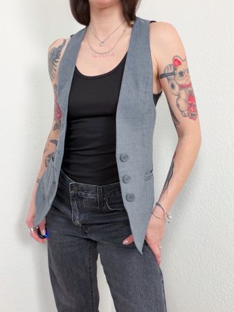 Women's Grey Vest Size 36 