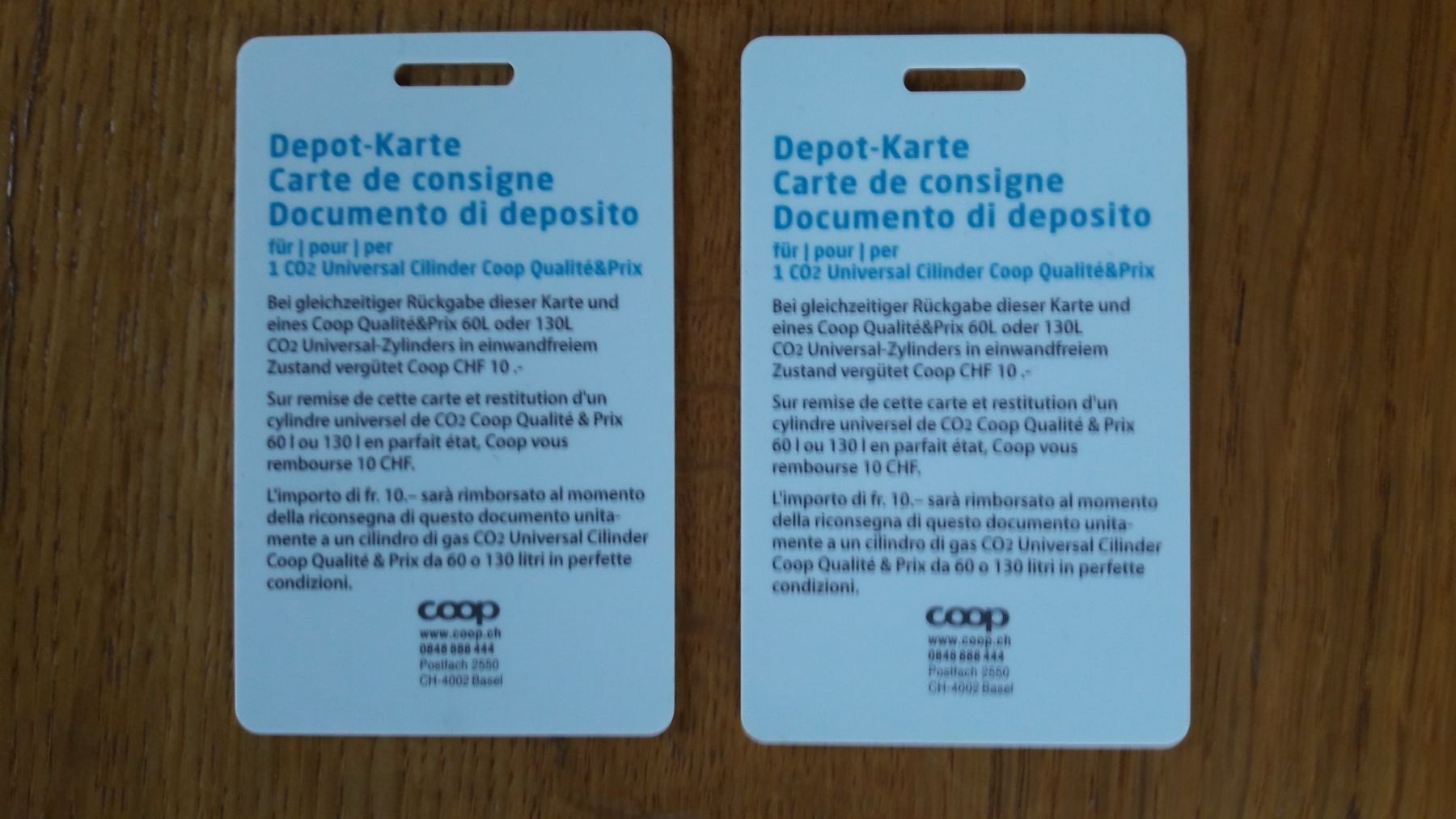 Tickets: 2 x cartes de consigne COOP – Gebraucht aus Courfaivre von silberschnee 1