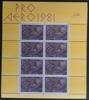 1981: Pro Aero Kleinbogen mit 8 Marken FO48  **
