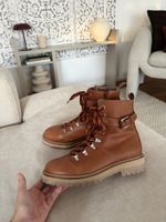Marc O’Polo Damen Lederstiefel, Braun, Winterfest, Gr. 40