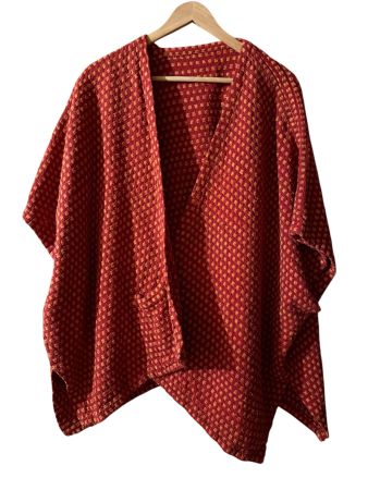 Schöne Chinoise Strickjacke Rot-Gelb Grösse M/L Frühlings...