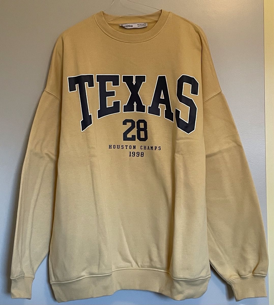 Bershka Pullover & Sweatshirts: Pull oversize Bershka Texas jaune pâle, taille S, neuf ! – Neu und originalverpackt aus Vuadens von Nina11 3